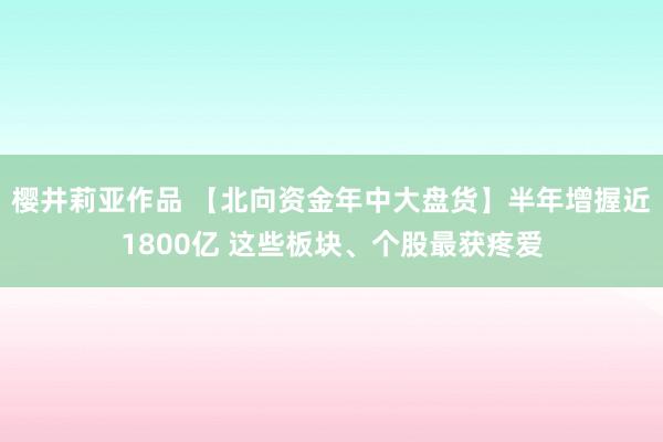 樱井莉亚作品 【北向资金年中大盘货】半年增握近1800亿 这些板块、个股最获疼爱