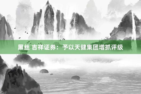 黑丝 吉祥证券：予以天健集团增抓评级