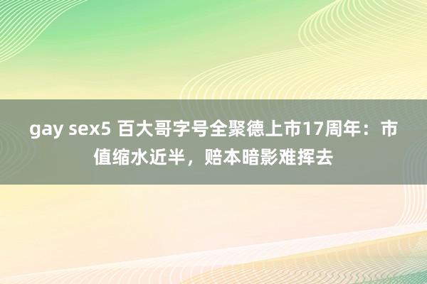 gay sex5 百大哥字号全聚德上市17周年：市值缩水近半，赔本暗影难挥去