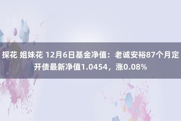 探花 姐妹花 12月6日基金净值：老诚安裕87个月定开债最新净值1.0454，涨0.08%