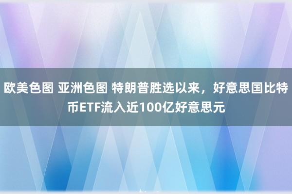 欧美色图 亚洲色图 特朗普胜选以来，好意思国比特币ETF流入近100亿好意思元