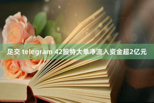 足交 telegram 42股特大单净流入资金超2亿元
