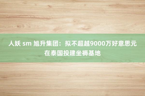 人妖 sm 旭升集团：拟不超越9000万好意思元在泰国投建坐褥基地