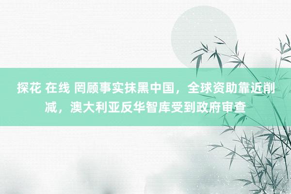 探花 在线 罔顾事实抹黑中国，全球资助靠近削减，澳大利亚反华智库受到政府审查