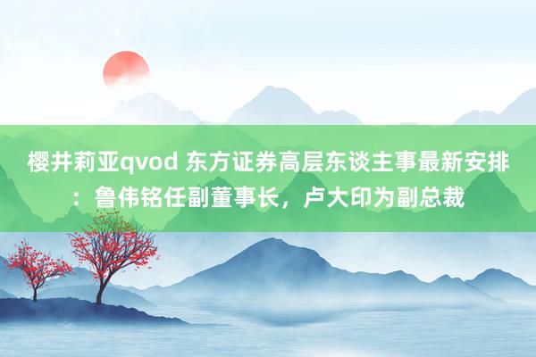樱井莉亚qvod 东方证券高层东谈主事最新安排：鲁伟铭任副董事长，卢大印为副总裁