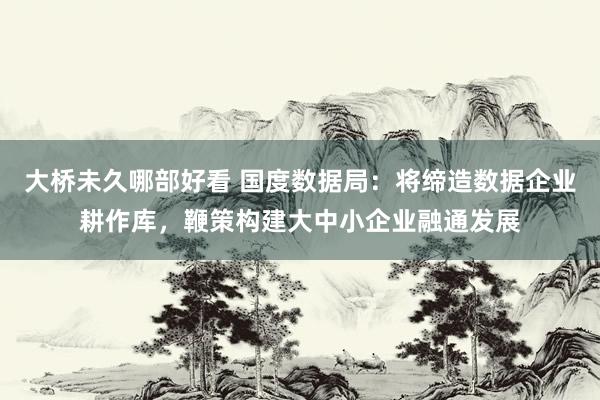 大桥未久哪部好看 国度数据局：将缔造数据企业耕作库，鞭策构建大中小企业融通发展