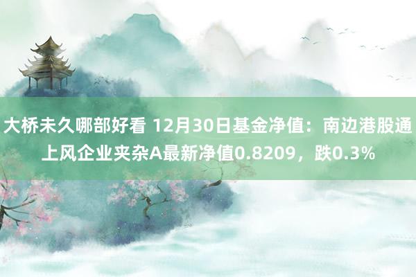 大桥未久哪部好看 12月30日基金净值：南边港股通上风企业夹杂A最新净值0.8209，跌0.3%