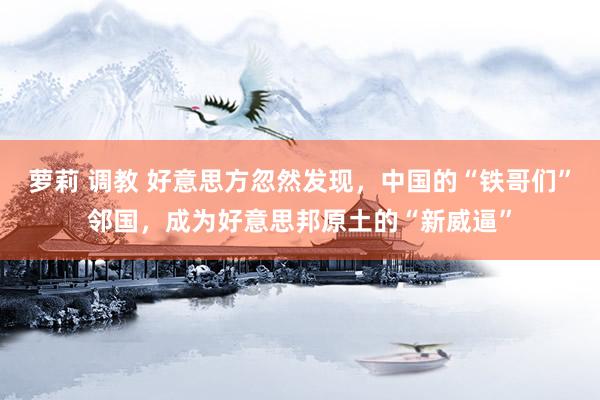 萝莉 调教 好意思方忽然发现，中国的“铁哥们”邻国，成为好意思邦原土的“新威逼”