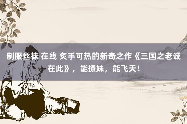 制服丝袜 在线 炙手可热的新奇之作《三国之老诚在此》，能撩妹，能飞天！