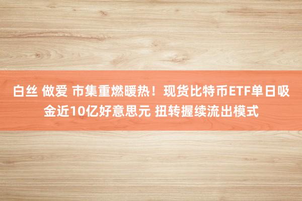 白丝 做爱 市集重燃暖热！现货比特币ETF单日吸金近10亿好意思元 扭转握续流出模式