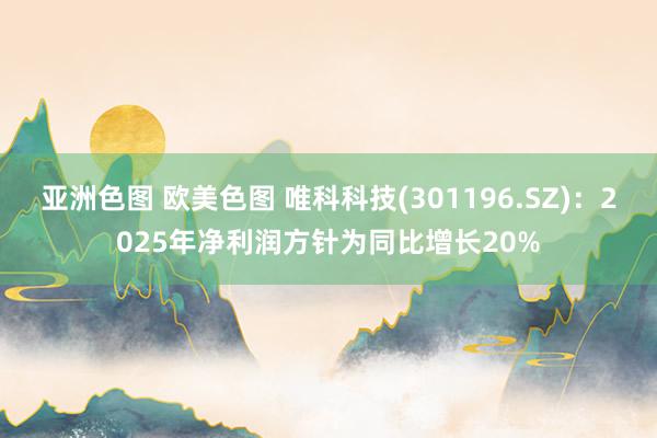 亚洲色图 欧美色图 唯科科技(301196.SZ)：2025年净利润方针为同比增长20%