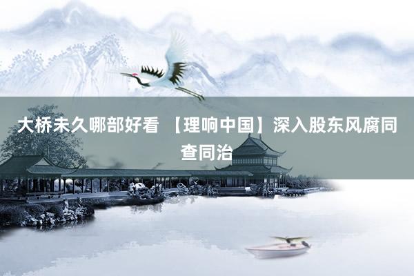 大桥未久哪部好看 【理响中国】深入股东风腐同查同治
