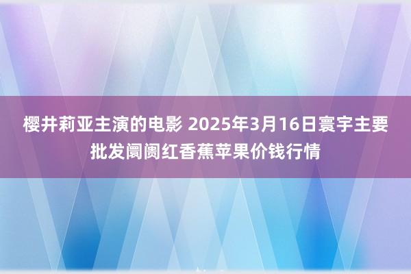 樱井莉亚主演的电影 2025年3月16日寰宇主要批发阛阓红香蕉苹果价钱行情
