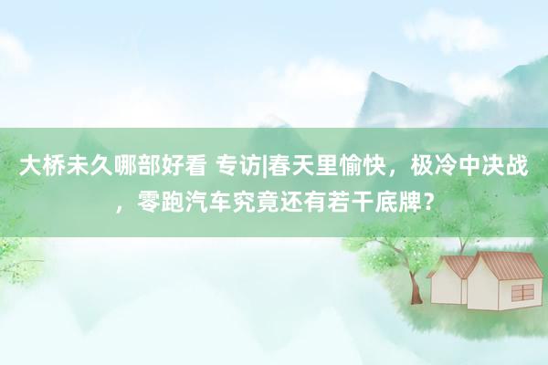 大桥未久哪部好看 专访|春天里愉快，极冷中决战，零跑汽车究竟还有若干底牌？