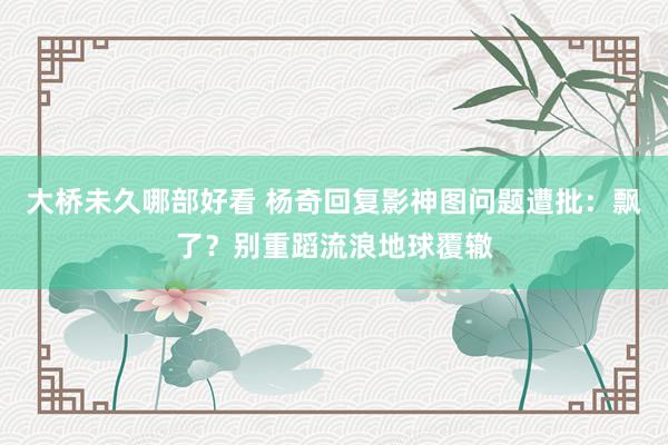 大桥未久哪部好看 杨奇回复影神图问题遭批：飘了？别重蹈流浪地球覆辙