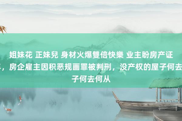 姐妹花 正妹兒 身材火爆雙倍快樂 业主盼房产证14年，房企雇主因积恶规画罪被判刑，没产权的屋子何去何从