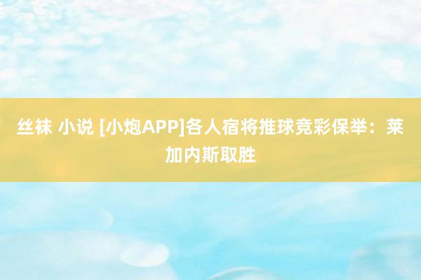 丝袜 小说 [小炮APP]各人宿将推球竞彩保举：莱加内斯取胜